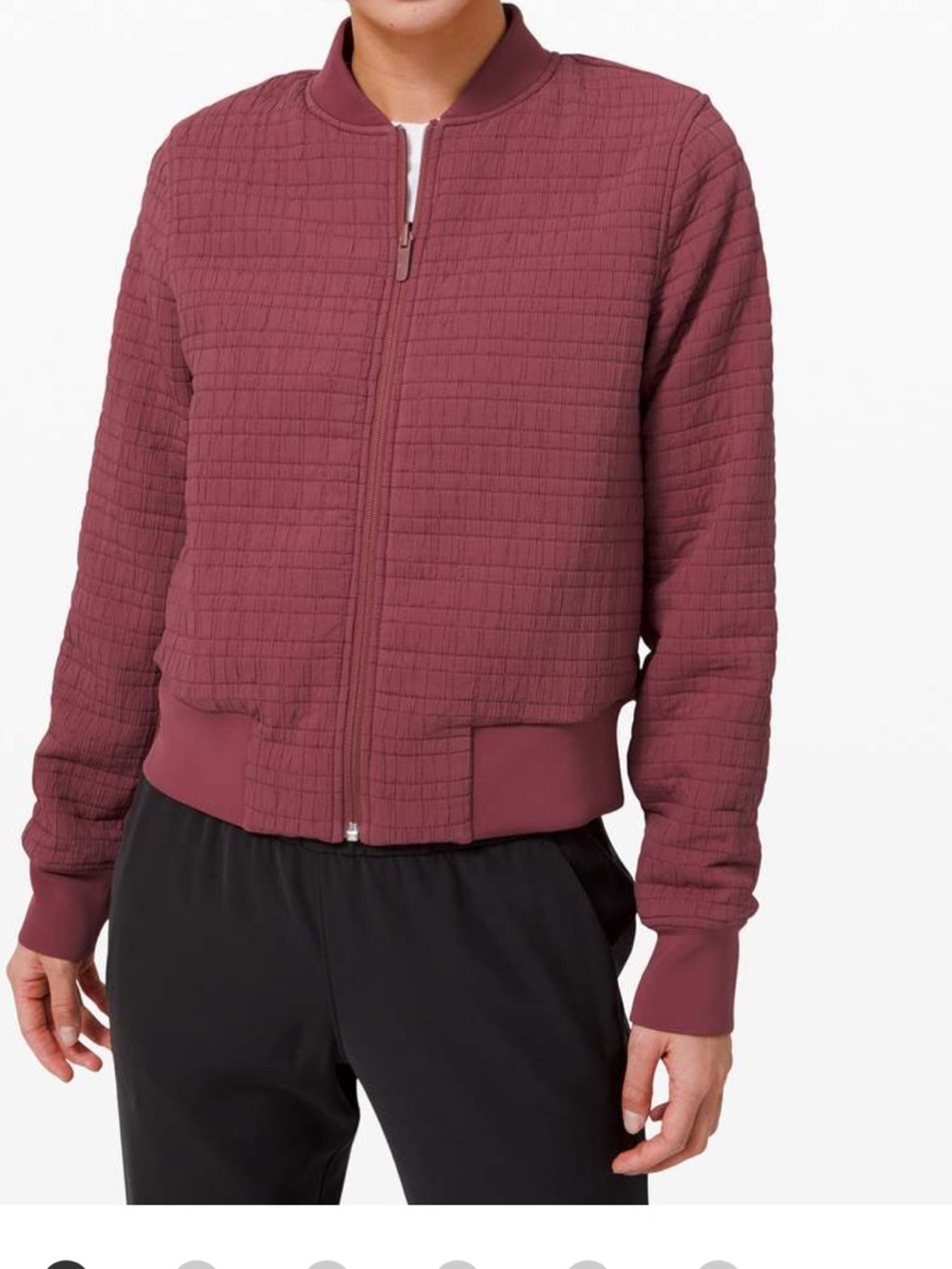 Size 10 Lululemon Serene Travels Bomber jacket, Chianti